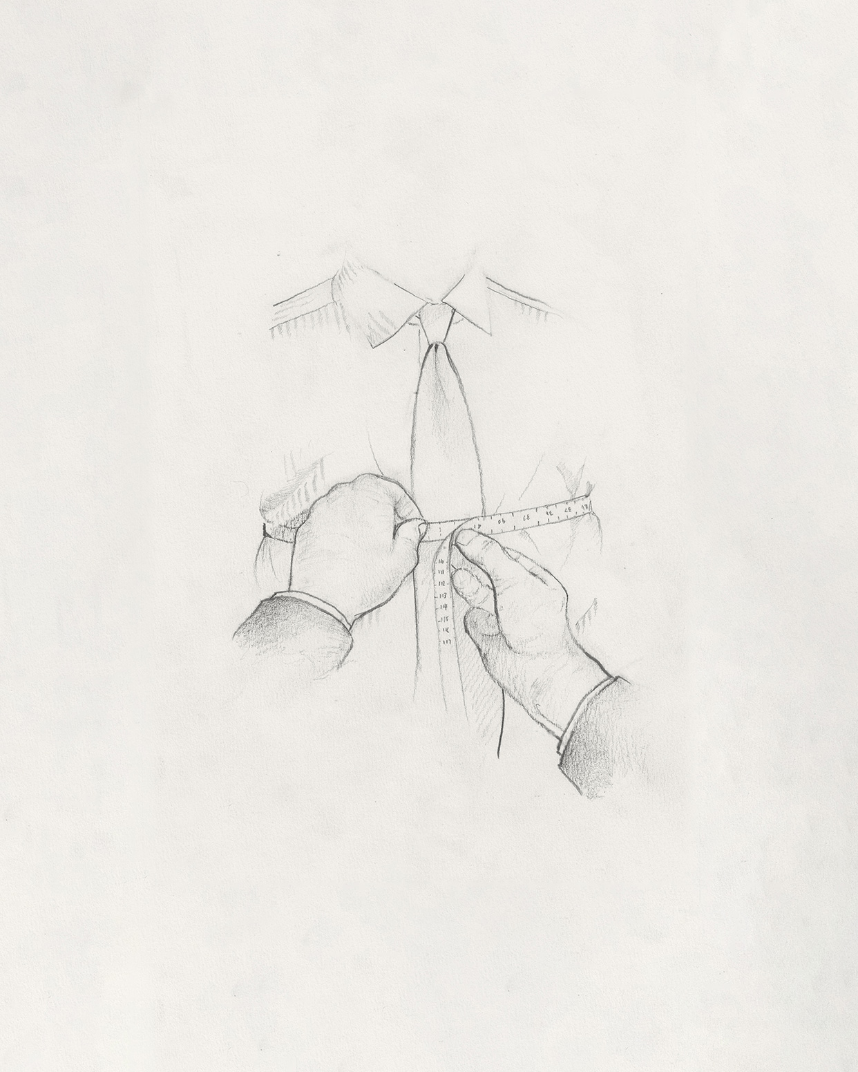 Hackett Bespoke suit drawing