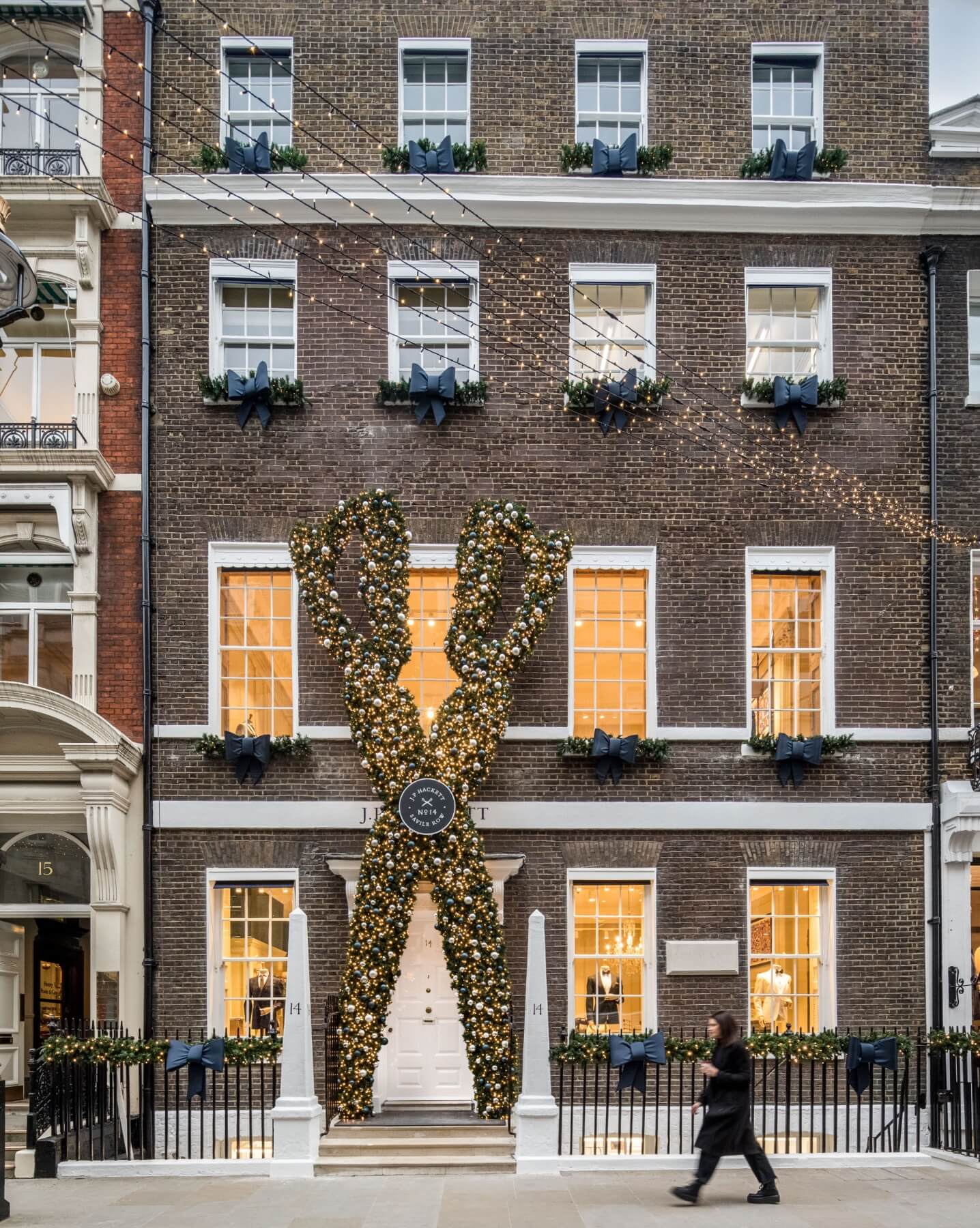 Hackett fashion brand at No.14 Savile Row: Beautiful store building