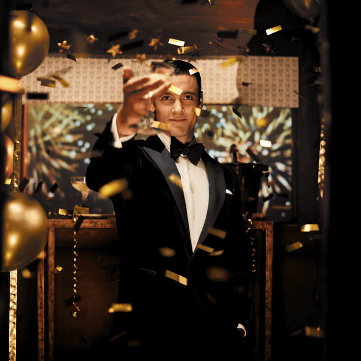 The new year's eve celebrator