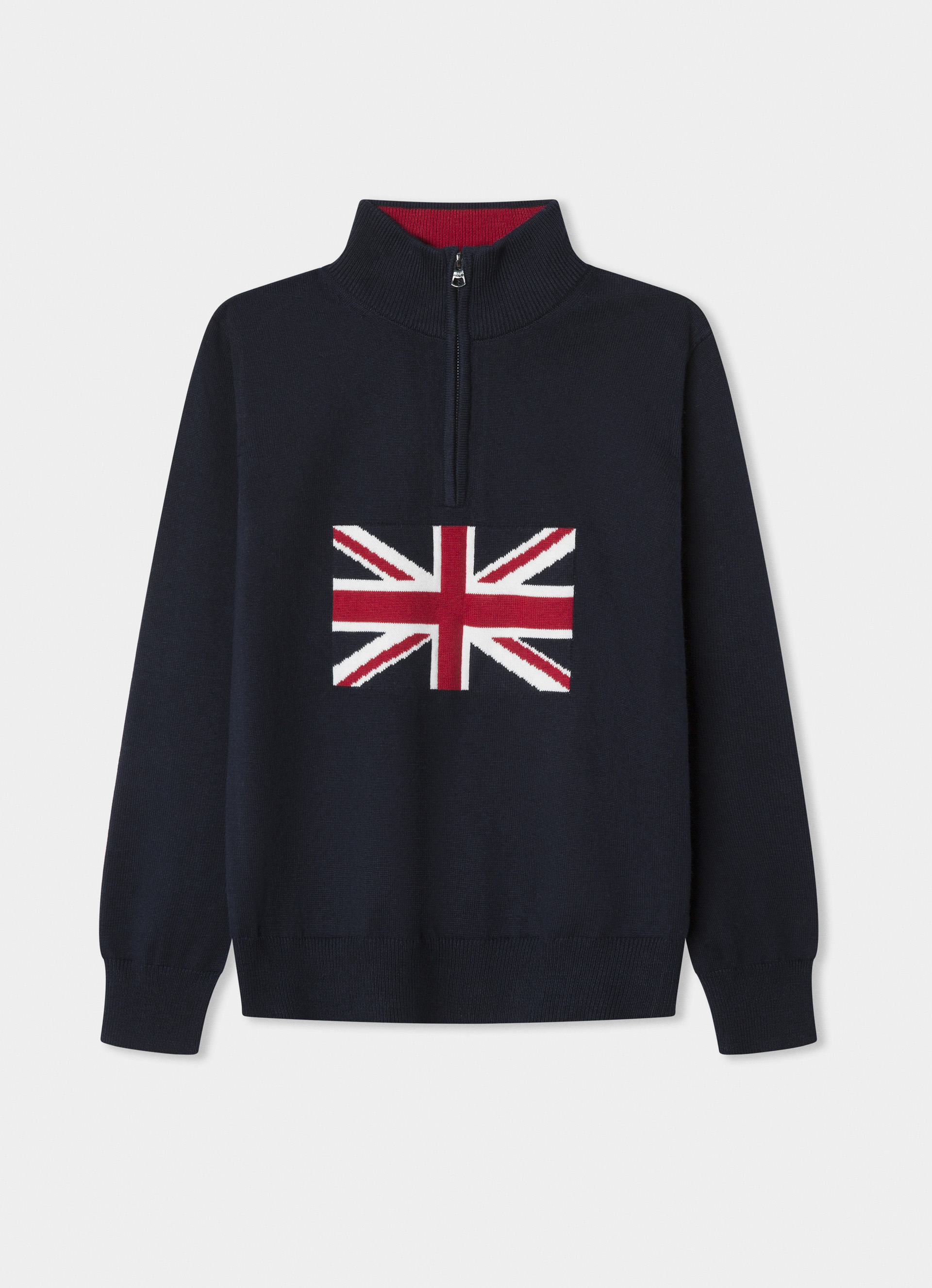 トップス \"Semantic Design\" Union Jack Zip Knit Hi, I found this knit zip up sweater with the union jack on