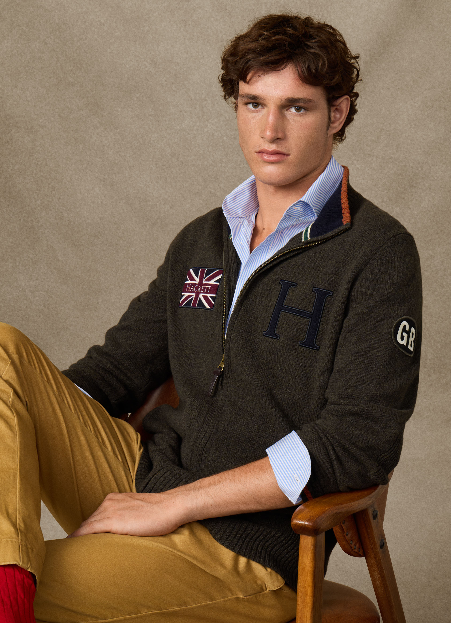 Merino Wool Rally Full Zip Cardigan