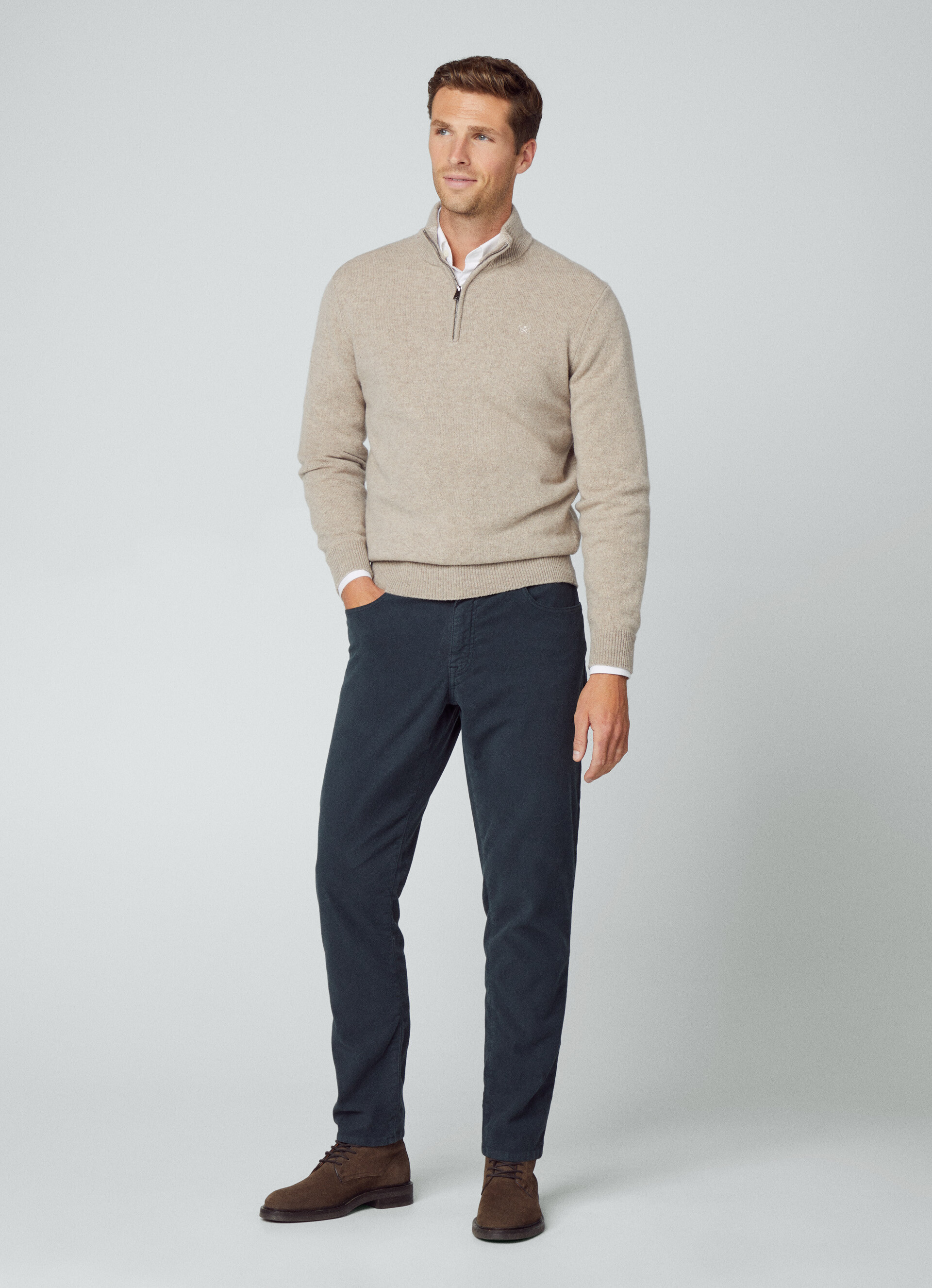 Pantalon 5 Poches En Moleskine Hackett
