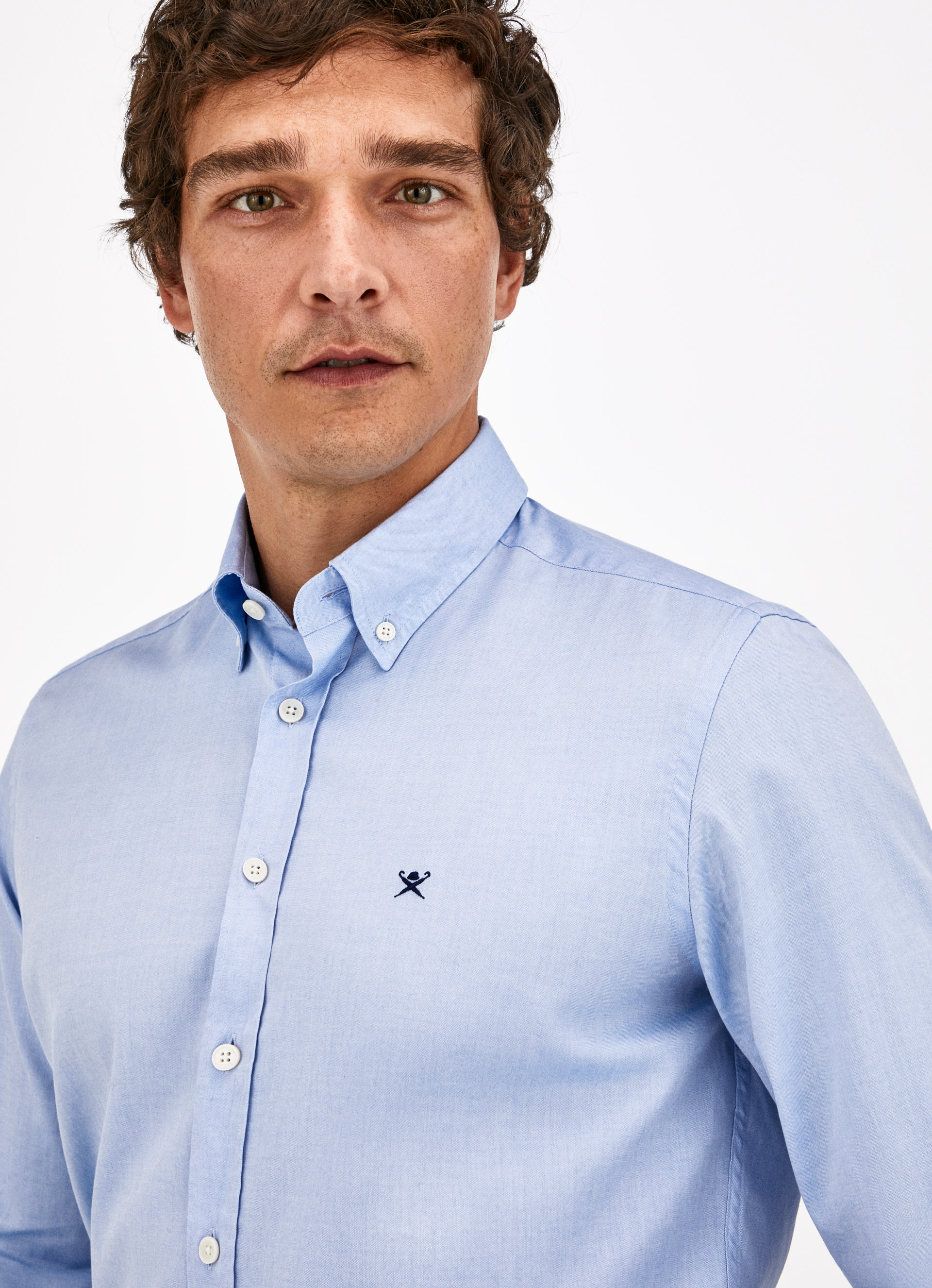 Dunkelblau/Weiß S HERREN Hemden & T-Shirts Print Rabatt 81 % Hackett London Hemd 